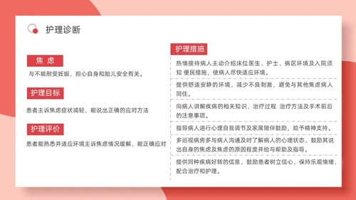 红色简约妊娠孕妇剧吐护理PPT