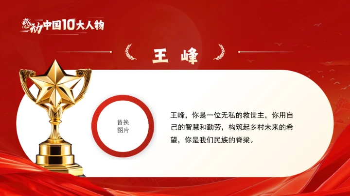 20XX年感动中国十大人物介绍主题班会课件