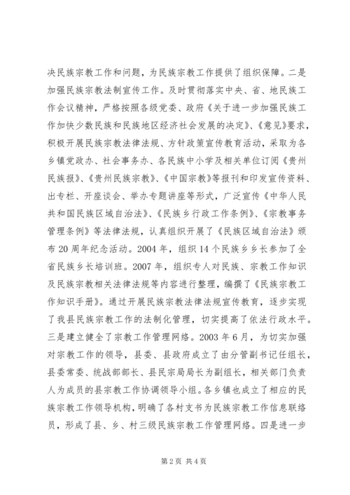 在县人大常委会会议上的民族宗教工作报告 (2).docx