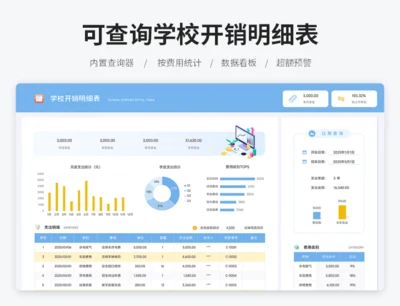 可查询学校开销明细表
