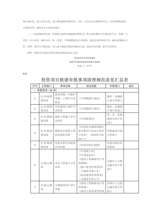 清理标准规范投资综合项目报建审批事项实施专项方案.docx