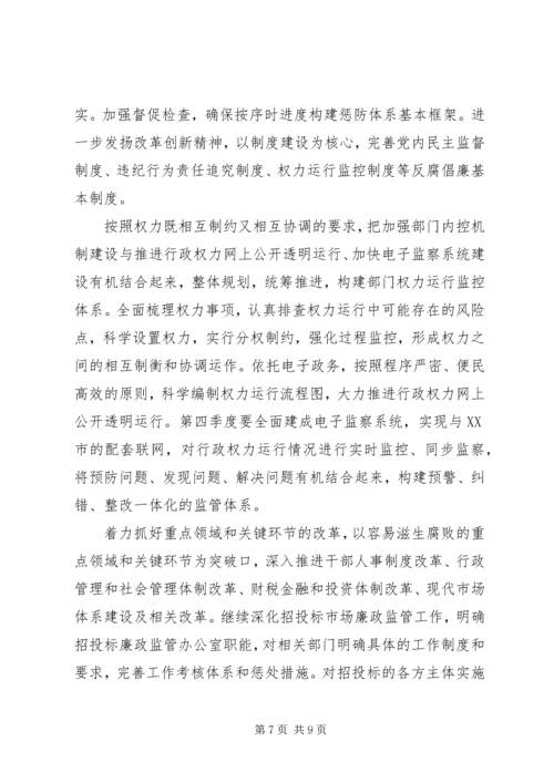 全市纪检监察工作要点.docx