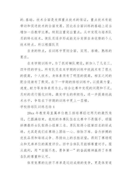 学校排球队训练总结.docx