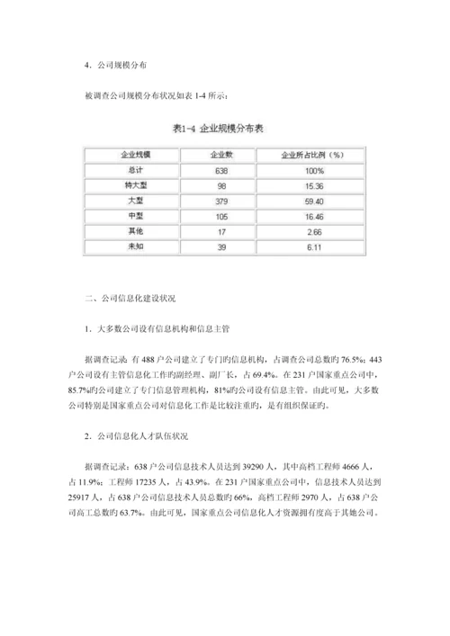 我国企业信息化建设现状调查汇总报告.docx