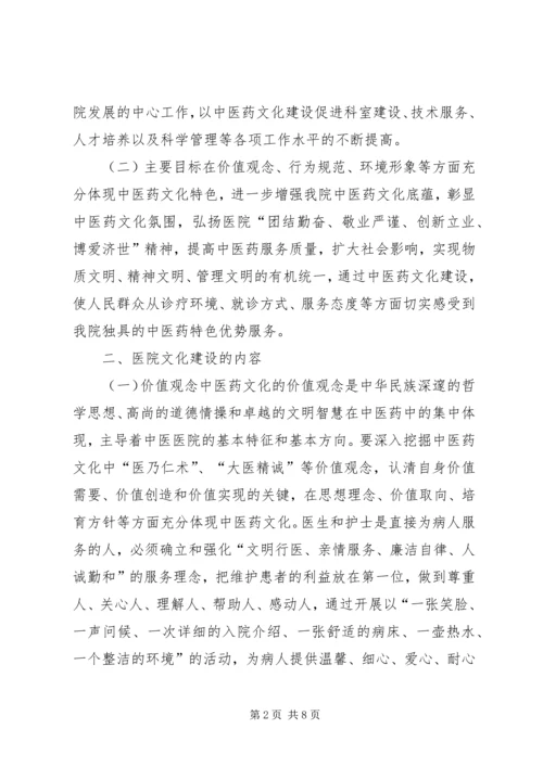 XX县区中医院中医药文化建设实施方案 (4).docx
