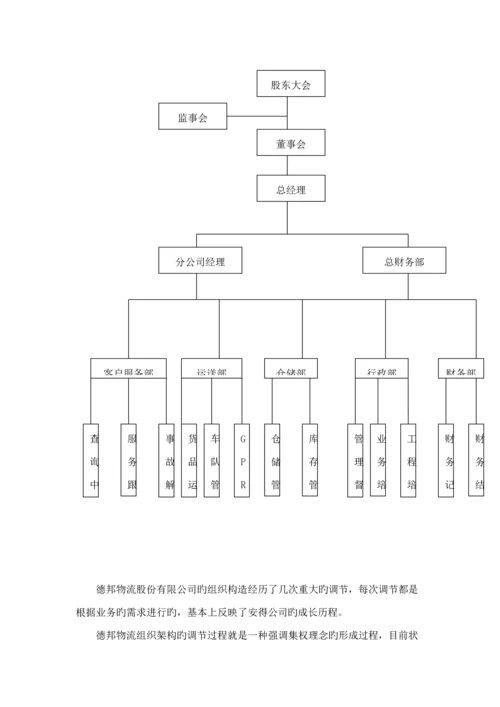 德邦物流的仓储物流信息系统分析与标准设计专题方案.docx