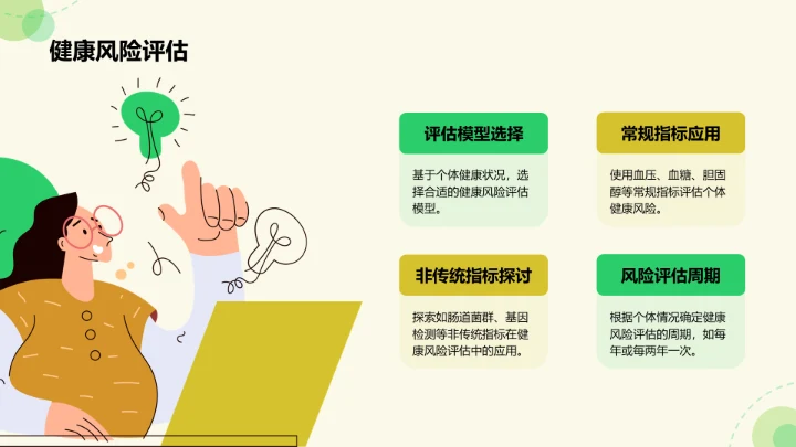 绿色插画风临床医学与健康诊疗指南PPT模板