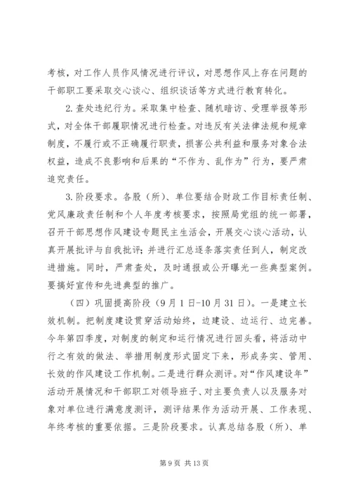 财政系统作风建设实施方案.docx