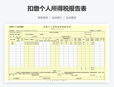 扣缴个人所得税报告表