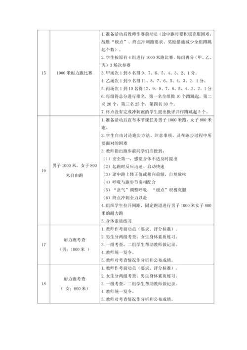 初中体育八年级“起跑及起跑后的加速跑”教学设计与中长跑 大单元教学计划