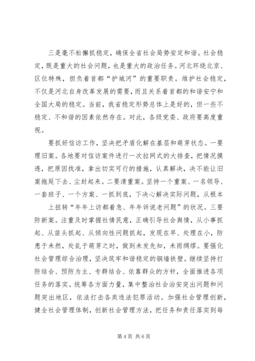 学习全省领导干部会议精神心得体会 (4).docx