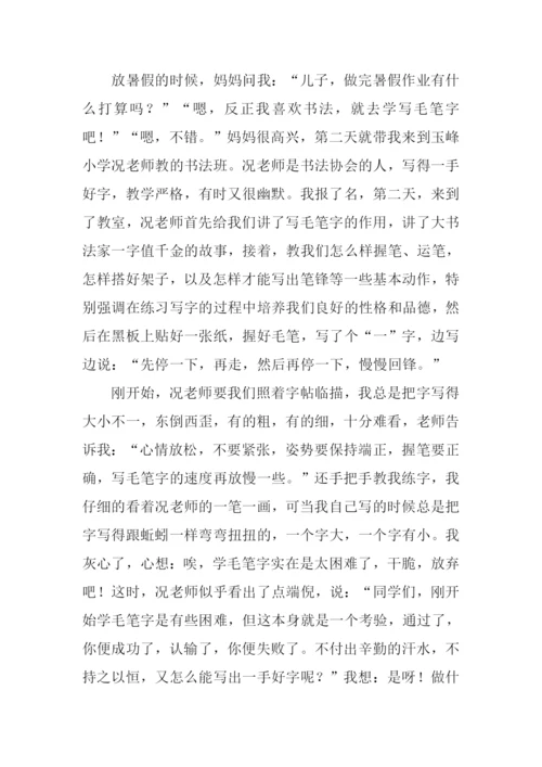 学书法作文800字.docx