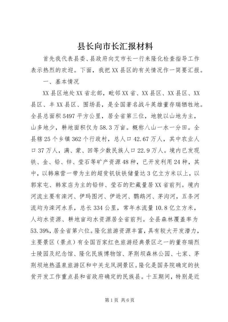 县长向市长汇报材料 (2).docx