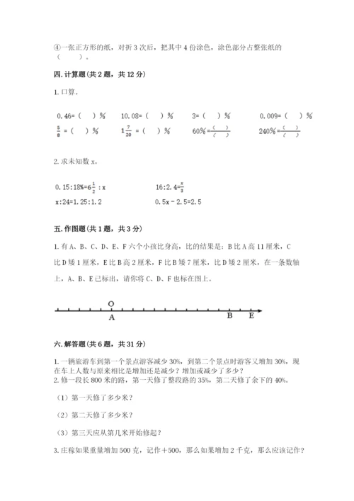冷水滩区六年级下册数学期末测试卷精品有答案.docx