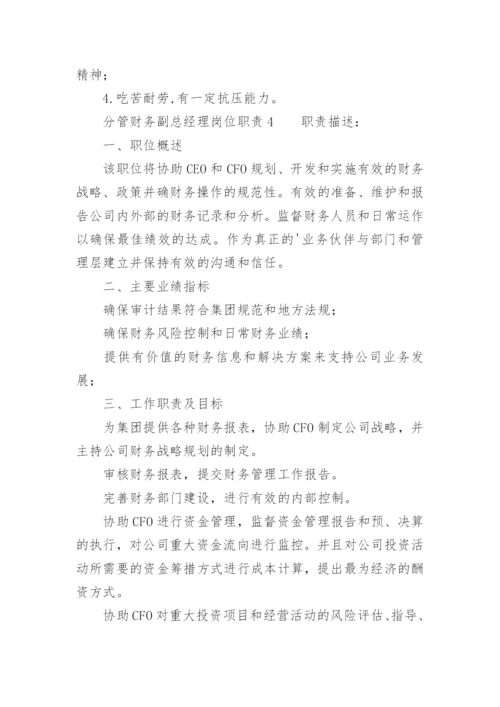 分管财务副总经理岗位职责.docx