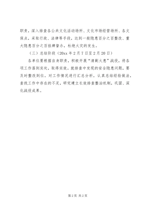 文广局清剿火患工作计划范文.docx
