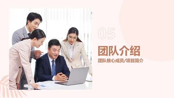 简约欧美风粉色工作汇报计划书PPT