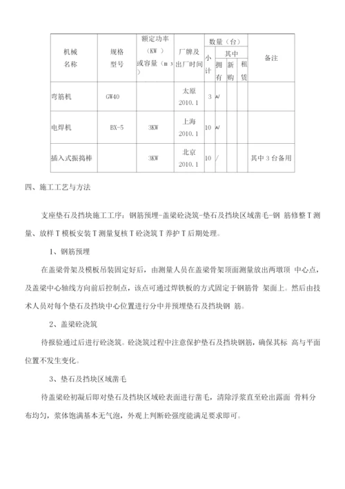 桥梁挡块垫石施工方案.docx