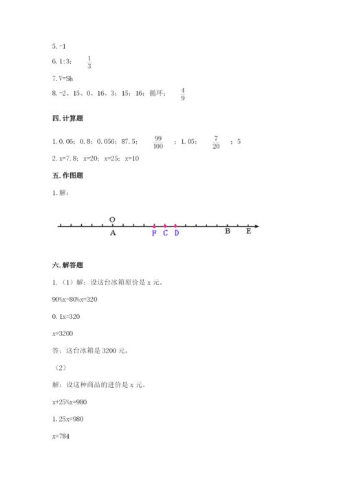 小升初六年级期末试卷精品带答案.docx