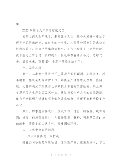2022年度个人工作总结范文.docx