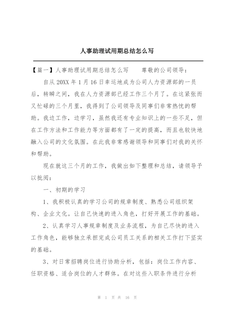 人事助理试用期总结怎么写.docx