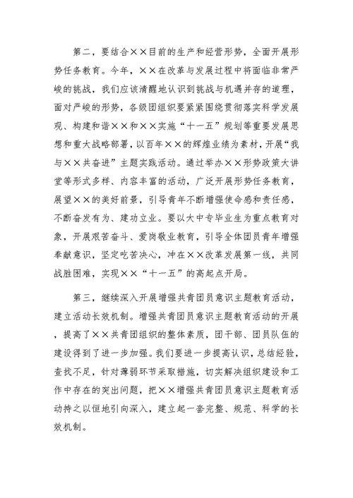 年共青团工作计划