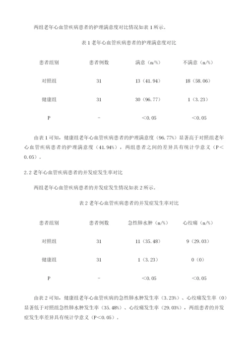 健康教育在老年人心血管内科护理中的应用.docx