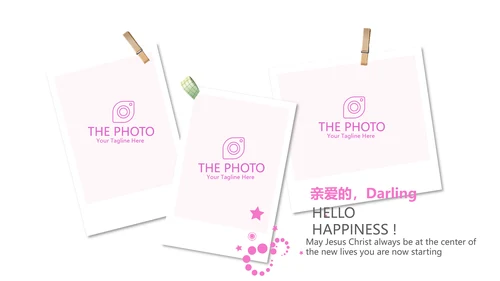 粉色员工生日会电子相册动态PPT模板