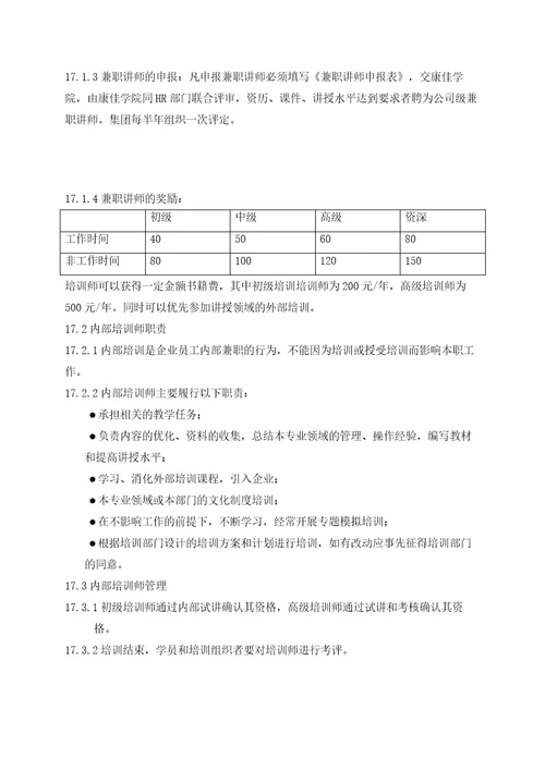 康佳集团股份有限公司员工培训管理法