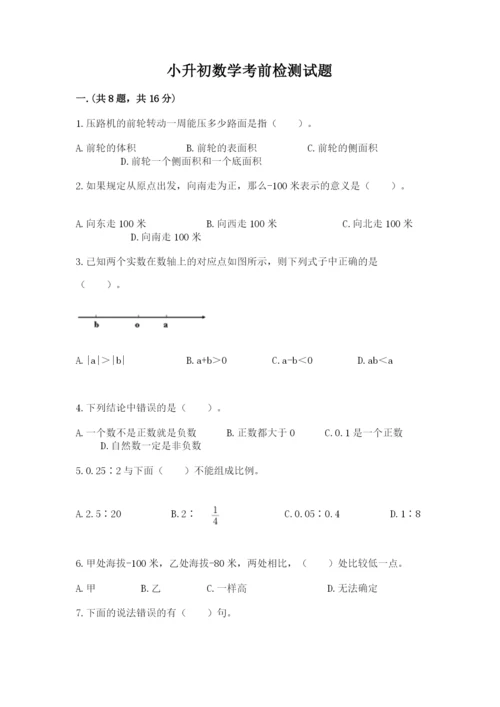 小升初数学考前检测试题（典型题）.docx