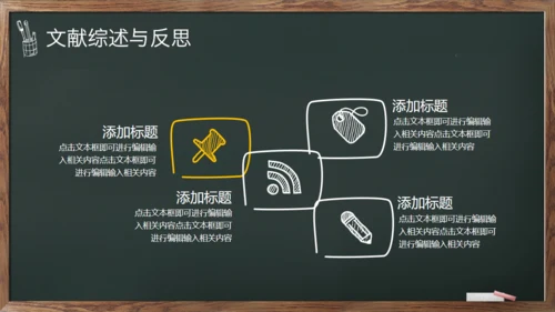 绿叶黑板毕业答辩通用PPT模板
