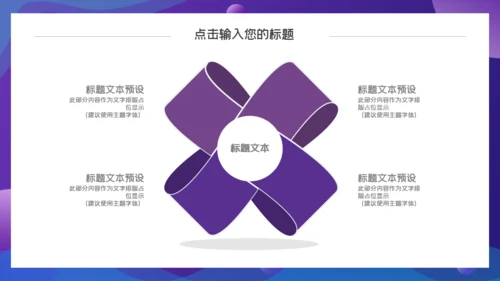 紫色渐变互联网工作汇报通用PPT模板