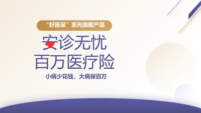 安诊无忧百万医疗险保险行业产品介绍工作总结计划动态PPT模板