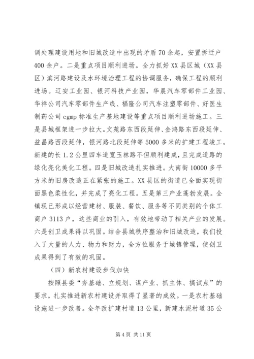 乡镇目标考核自查报告.docx