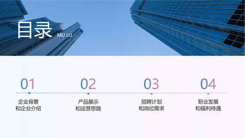 蓝色商务风企业招聘宣讲会PPT套装