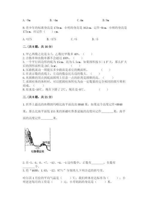 苏教版数学六年级下册试题期末模拟检测卷附答案【b卷】.docx