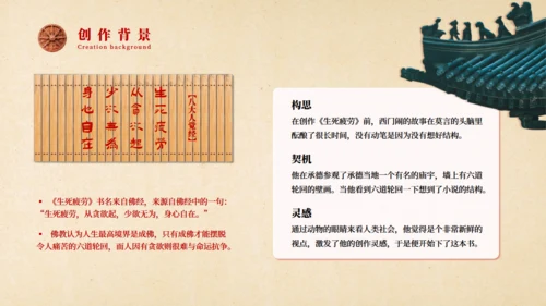 莫言作品《生死疲劳》通用PPT模板