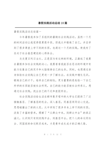 暑假实践活动总结10篇.docx