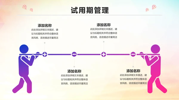 青春活力企业员工入职培训PPT模板
