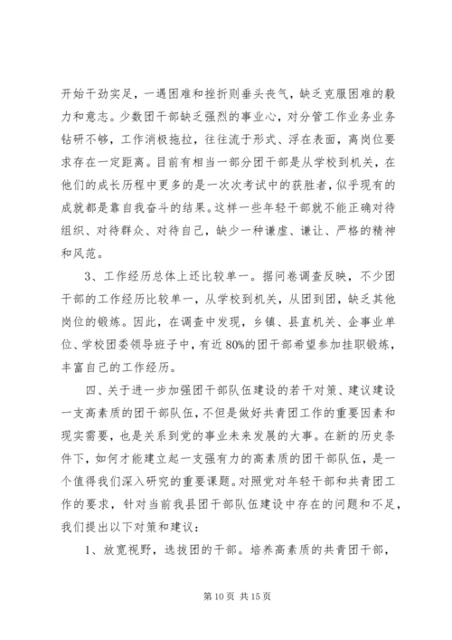 共青团干部队伍建设的调查与思考 (3).docx