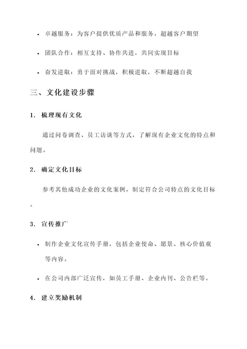 丽水企业文化建设方案