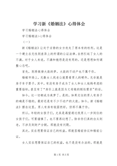 学习新《婚姻法》心得体会 (3).docx