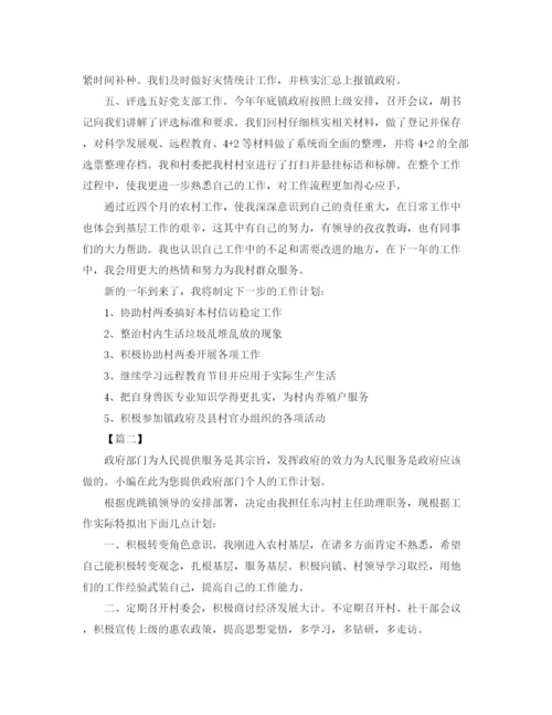 精编之村主任助理工作规划范本.docx