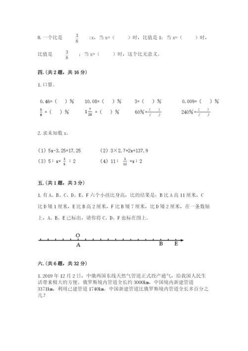 苏教版数学六年级下册试题期末模拟检测卷含答案（达标题）.docx