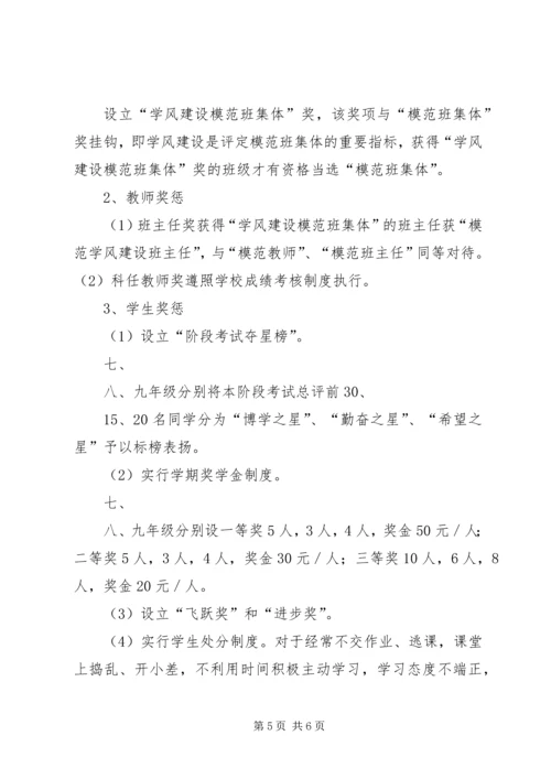 靖边八中学风建设实施方案[五篇].docx