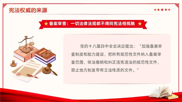 红色简约风国家宪法日法律知识培训学习活动PPT