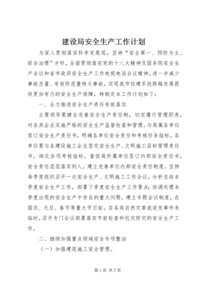 建设局安全生产工作计划.docx