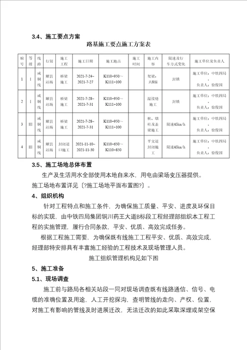 4跨咸铜铁路K1109805箱梁桥既有线施工方案