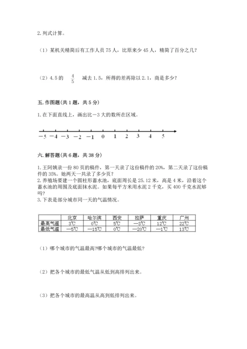 小学数学毕业测试卷【有一套】.docx