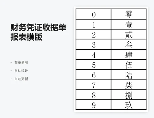 财务凭证收据单报表模版